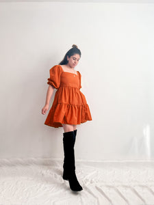 Vestido mini anaranjado