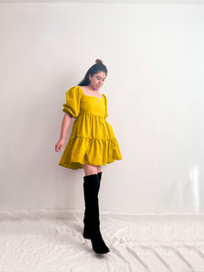 Vestido mini amarillo