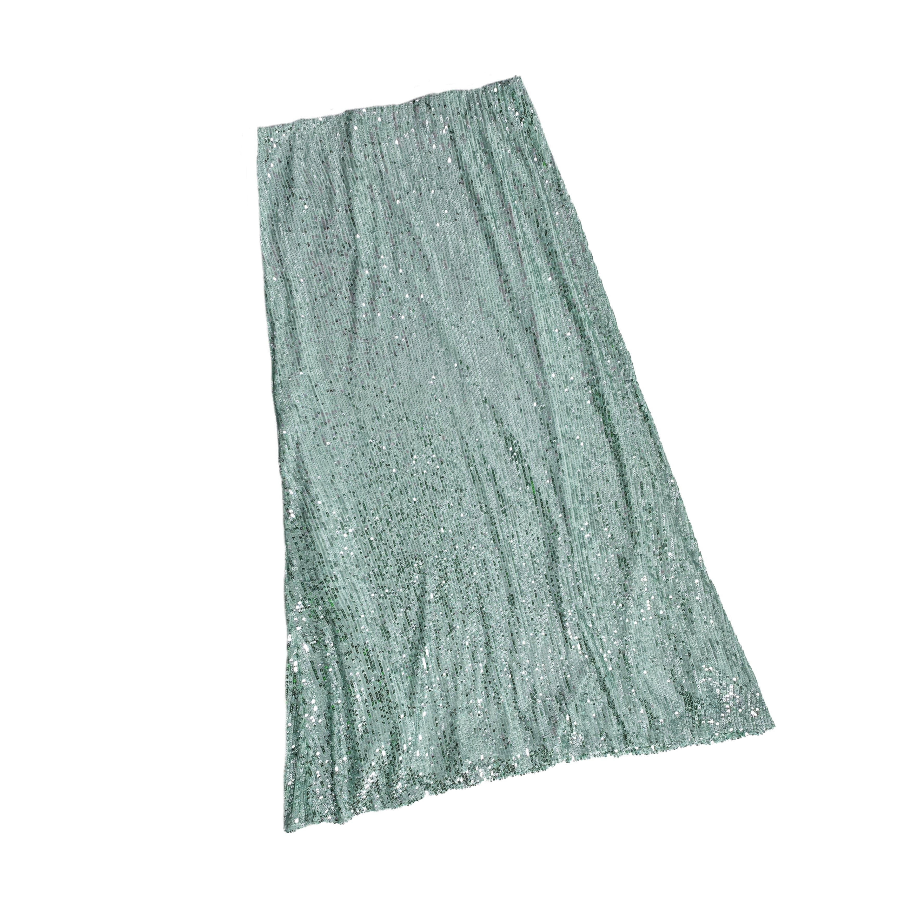 Falda lentejuelas menta