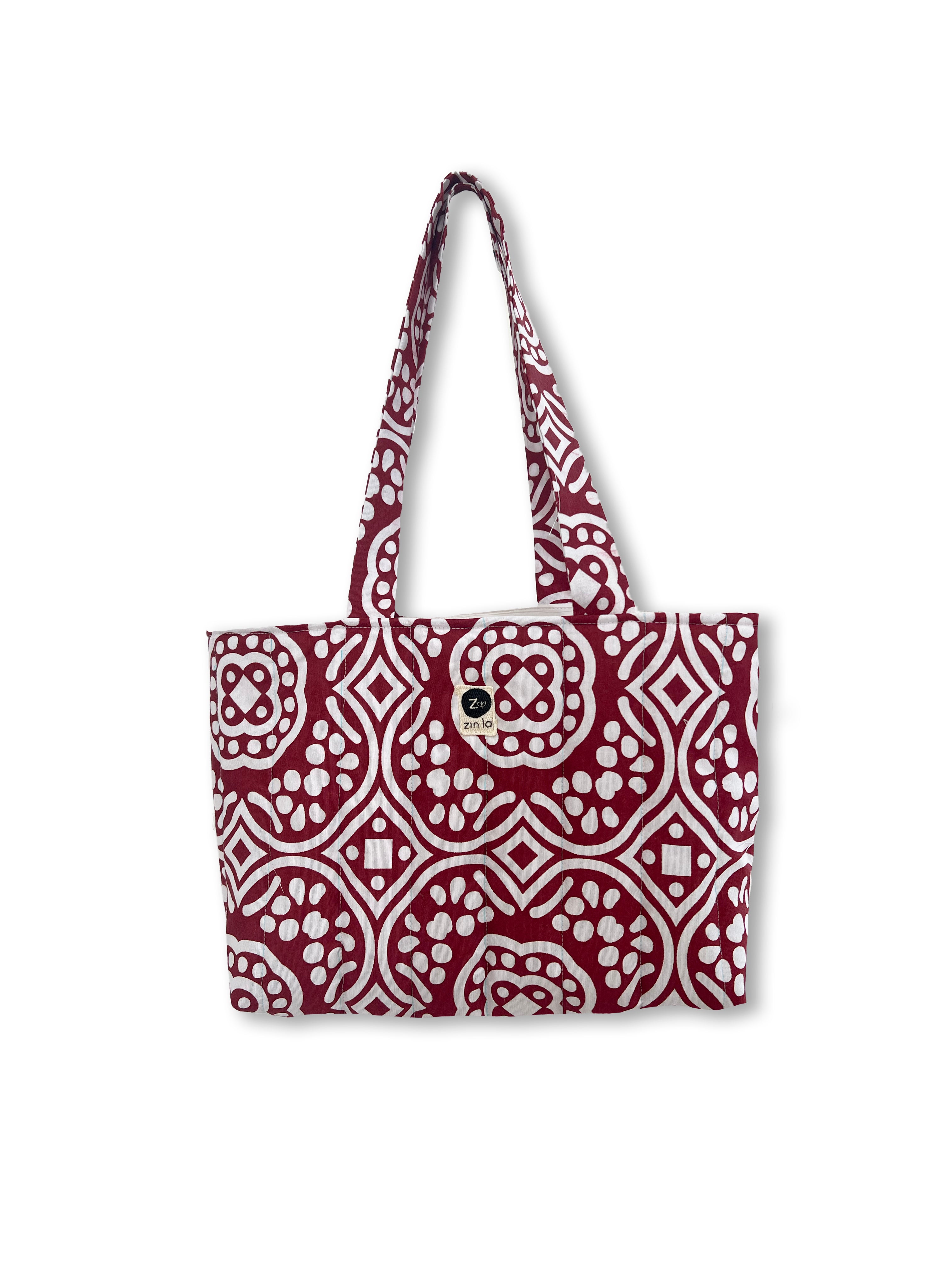 Tote acolchonada Wine