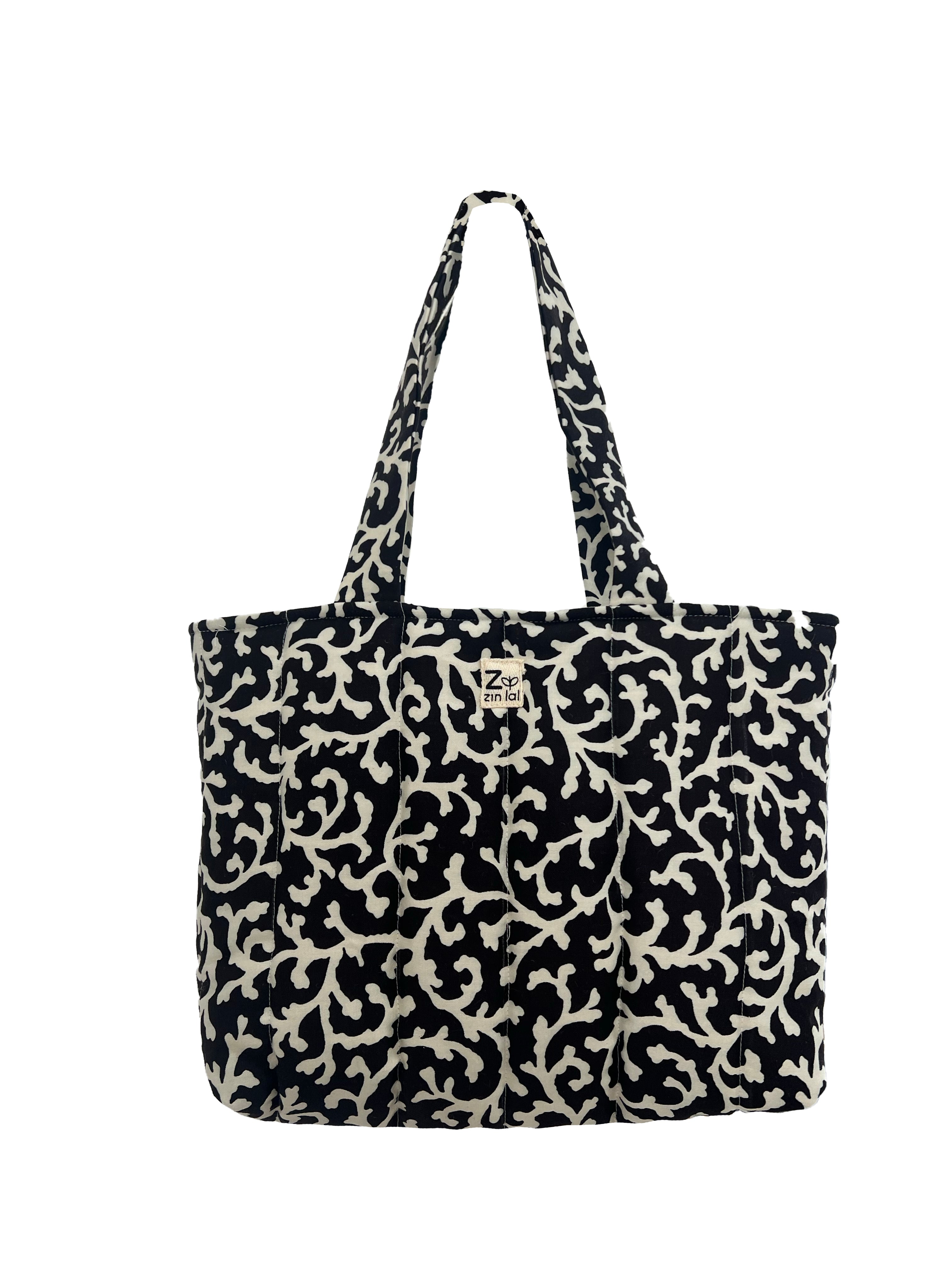 Tote acolchonada Negra