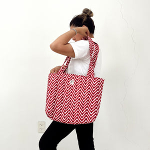 Tote acolchonada Rojo