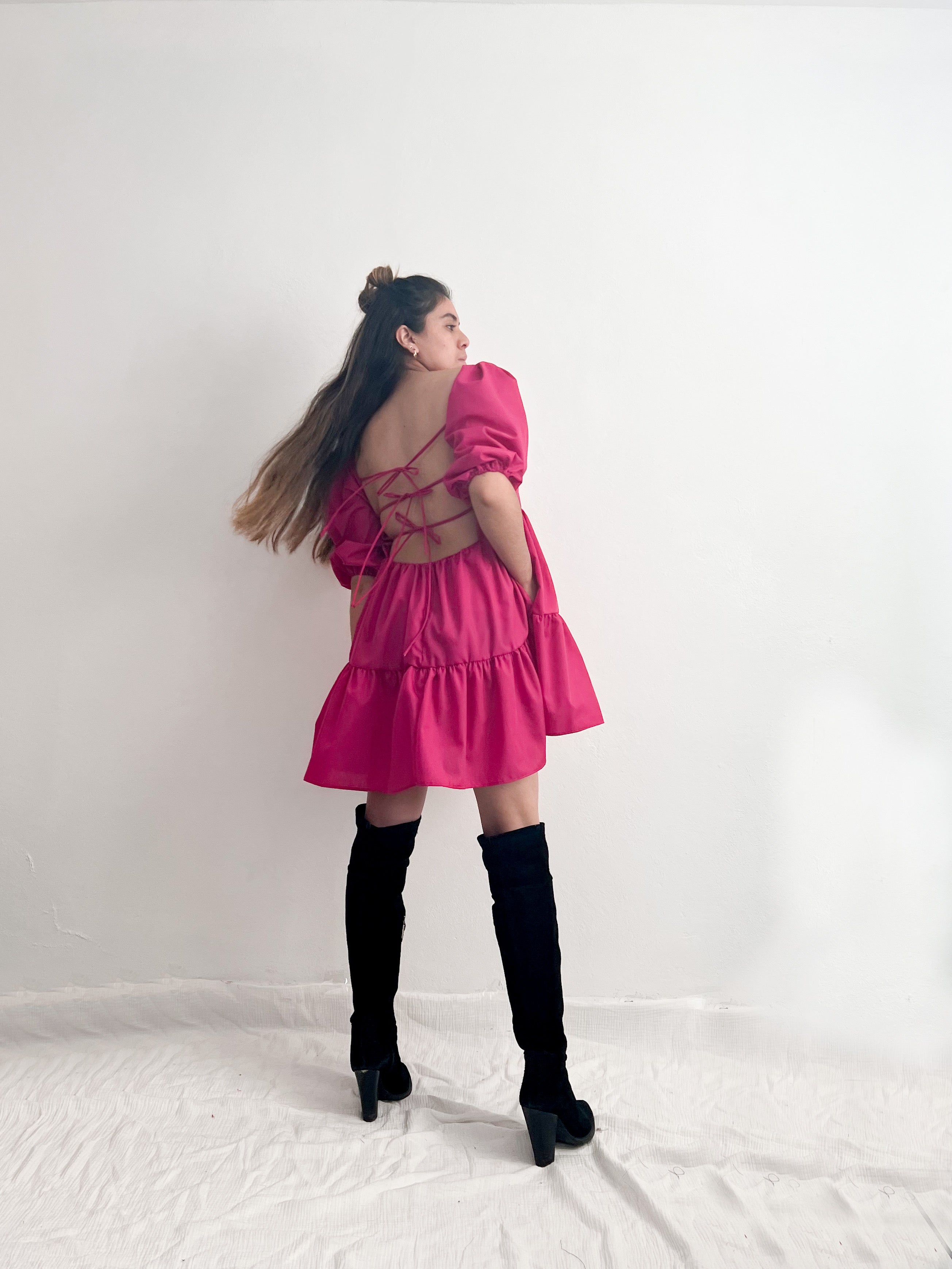 Vestido mini rosa